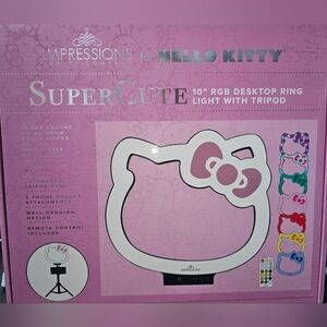 NIB Impressions Vanity- Hello Kitty Super Cute 10" RGB Desktop Ring Light TIKTOK